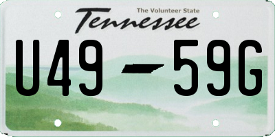 TN license plate U4959G
