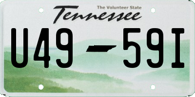 TN license plate U4959I