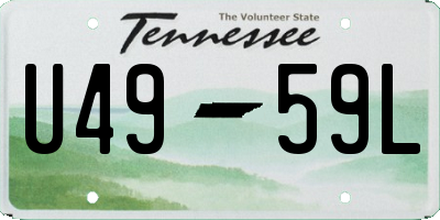 TN license plate U4959L