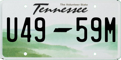 TN license plate U4959M