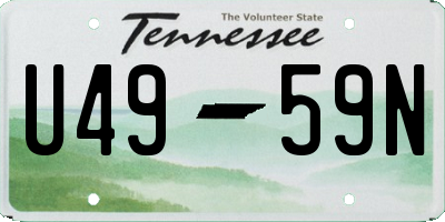 TN license plate U4959N