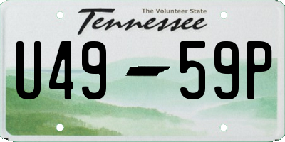 TN license plate U4959P