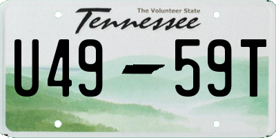 TN license plate U4959T