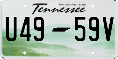 TN license plate U4959V