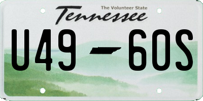 TN license plate U4960S