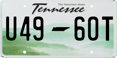 TN license plate U4960T