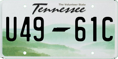 TN license plate U4961C