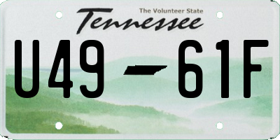 TN license plate U4961F