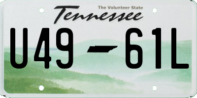 TN license plate U4961L