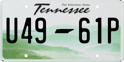 TN license plate U4961P