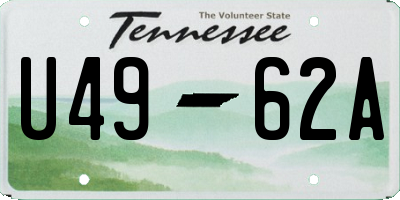 TN license plate U4962A
