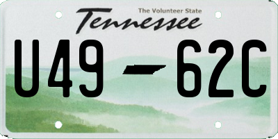 TN license plate U4962C