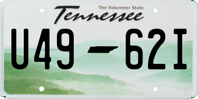 TN license plate U4962I