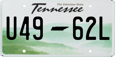 TN license plate U4962L