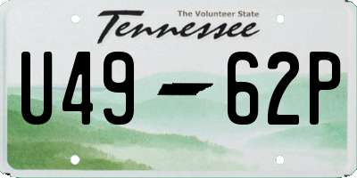 TN license plate U4962P