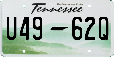 TN license plate U4962Q