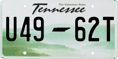 TN license plate U4962T
