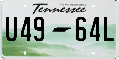 TN license plate U4964L