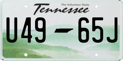 TN license plate U4965J