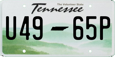 TN license plate U4965P