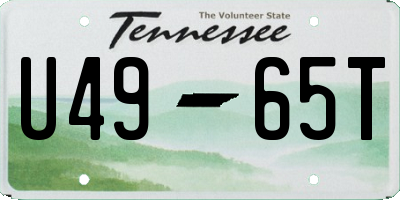 TN license plate U4965T