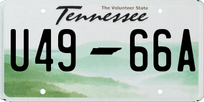 TN license plate U4966A