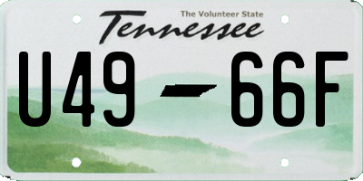 TN license plate U4966F