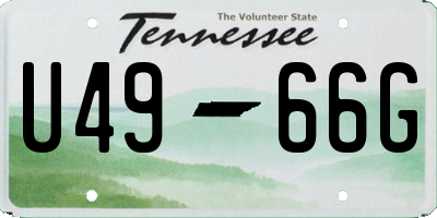 TN license plate U4966G