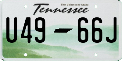 TN license plate U4966J