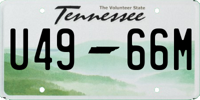 TN license plate U4966M