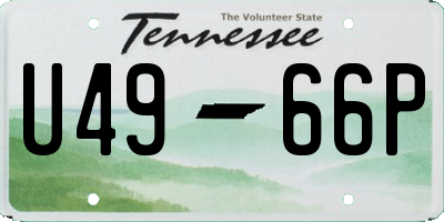 TN license plate U4966P