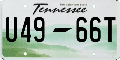 TN license plate U4966T