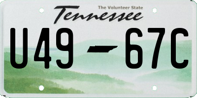 TN license plate U4967C