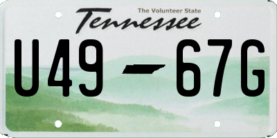 TN license plate U4967G
