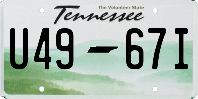 TN license plate U4967I