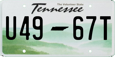 TN license plate U4967T