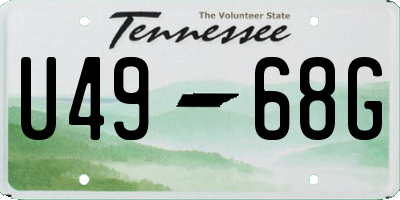 TN license plate U4968G