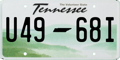TN license plate U4968I