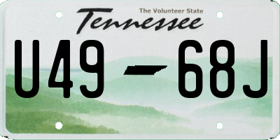 TN license plate U4968J