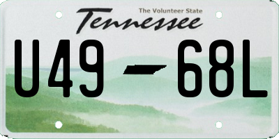 TN license plate U4968L
