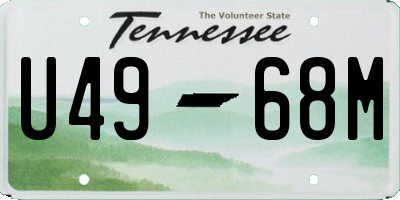 TN license plate U4968M