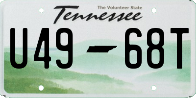 TN license plate U4968T