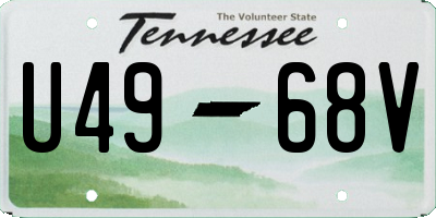 TN license plate U4968V