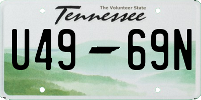 TN license plate U4969N