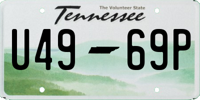 TN license plate U4969P