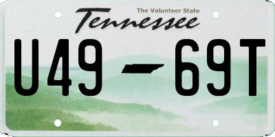 TN license plate U4969T