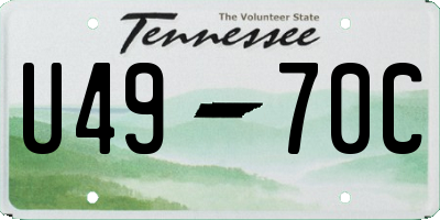 TN license plate U4970C