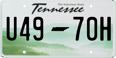 TN license plate U4970H