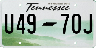 TN license plate U4970J
