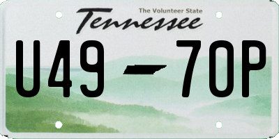 TN license plate U4970P
